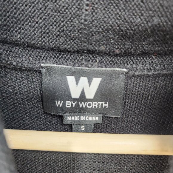 W By Worth Womens Sleeveless Wool/Cashmere Striped Open Front‎ Vest Cardigan S - Picture 5 of 6